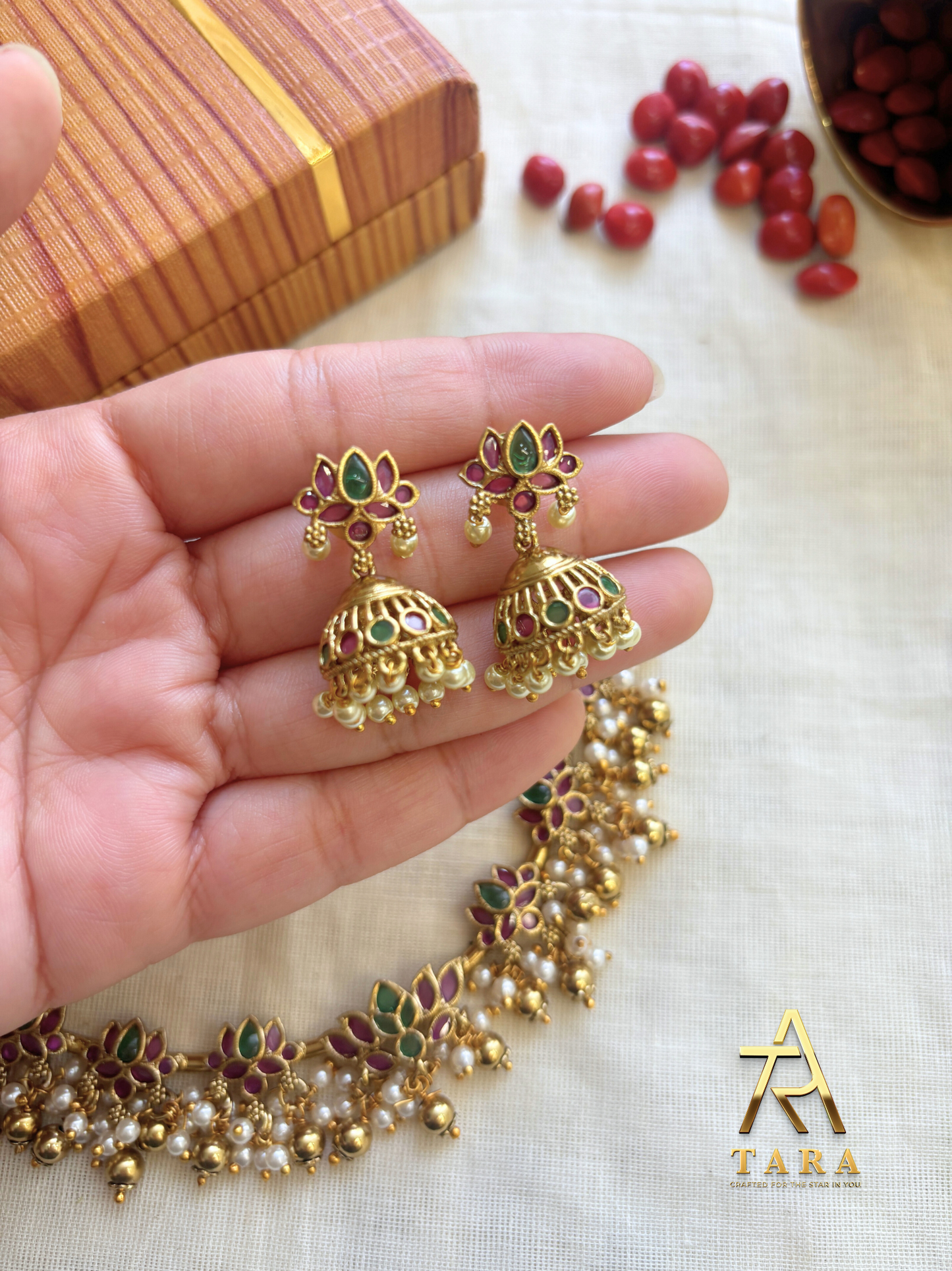 Premium finish Lotus Hasli Necklace -PRD1537