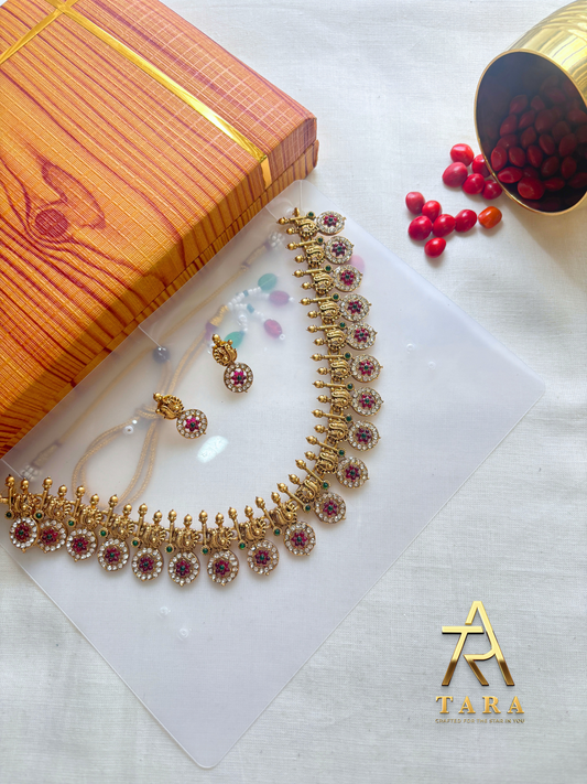 Matte Finish Stone Necklace