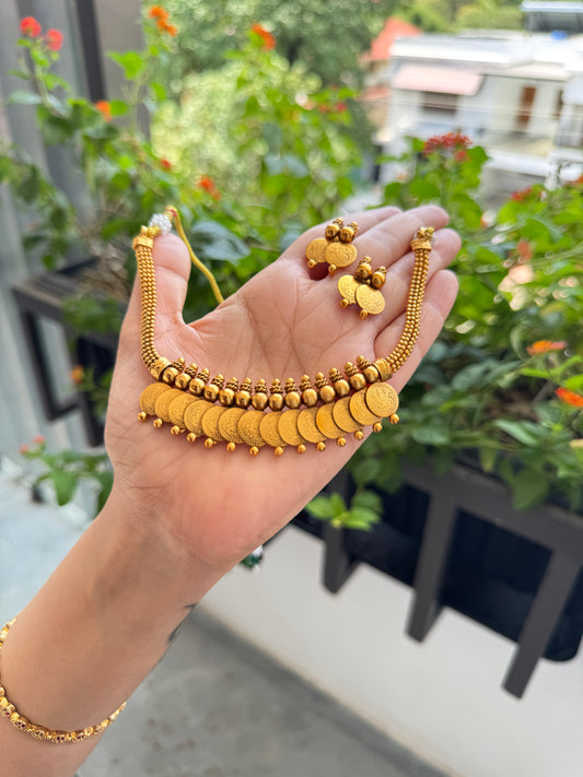 Coin/ Lakshmi Short Necklace - PRD1509