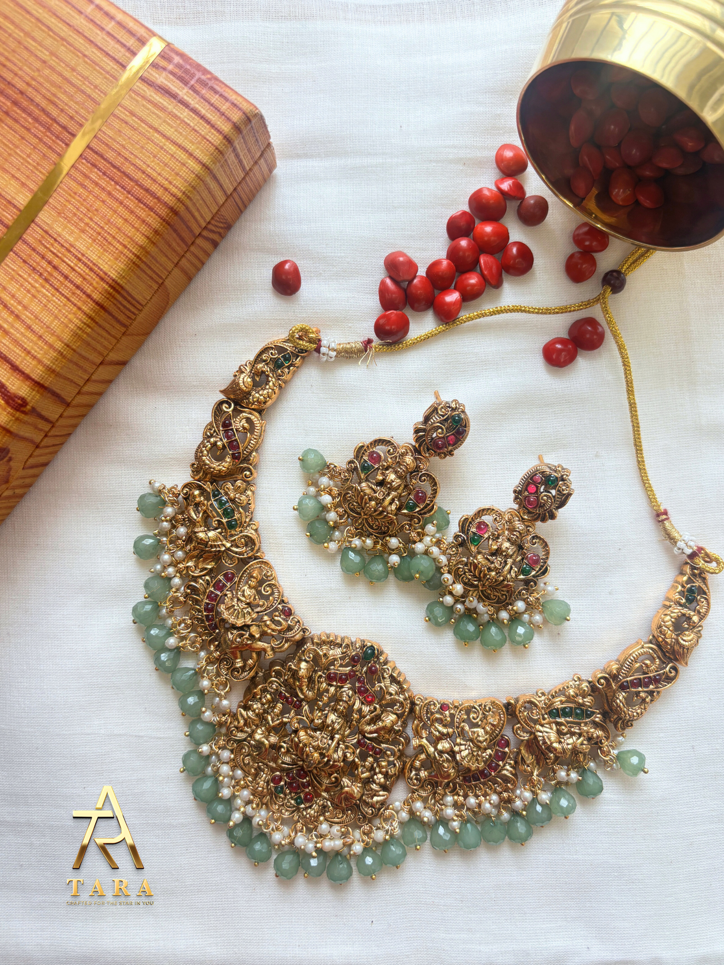 Temple Lakshmi Necklace set - PRD1535