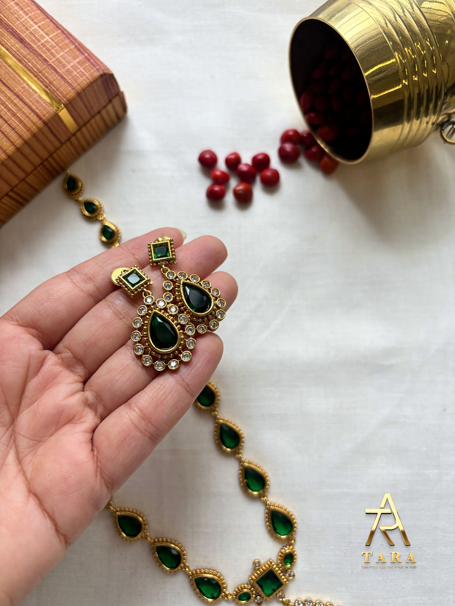 Jyothika Inspired Necklace set - Long - PRD1503