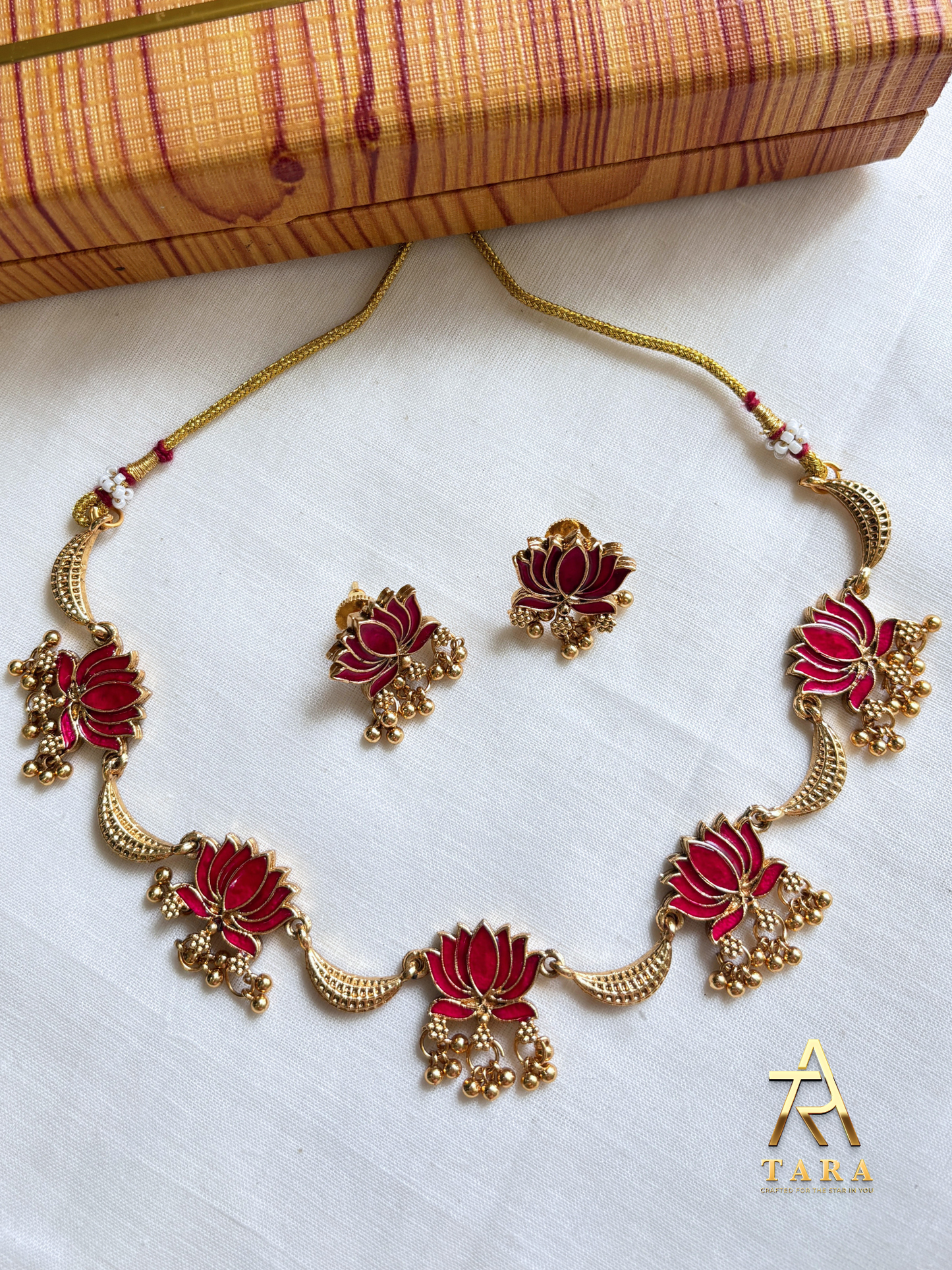 Lotus Moon Gungroo Necklace Set