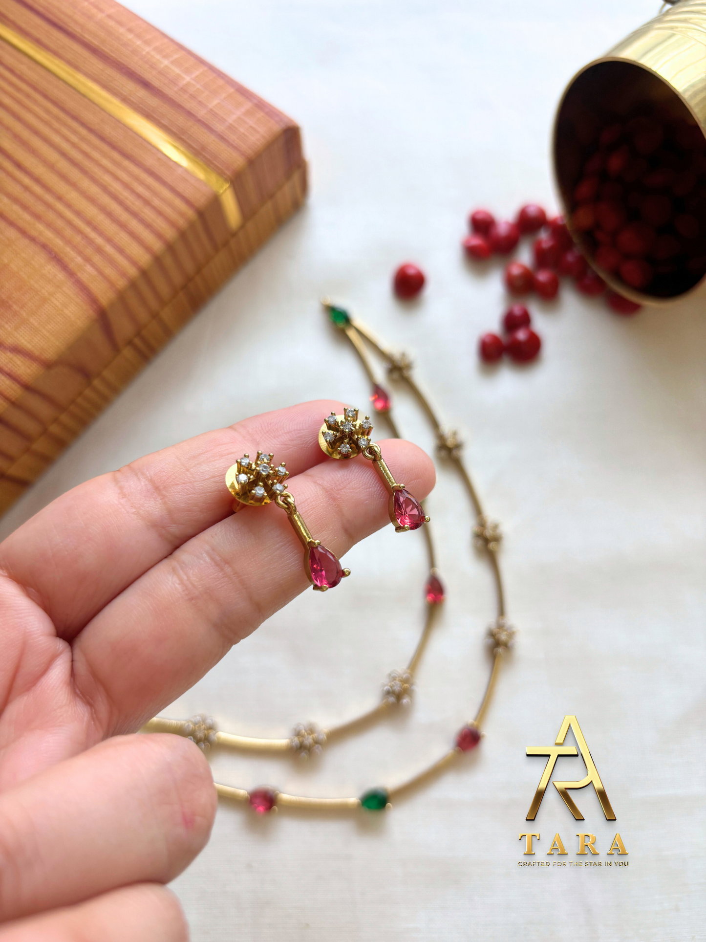 Multistone Double Layer Hasli Neckclace