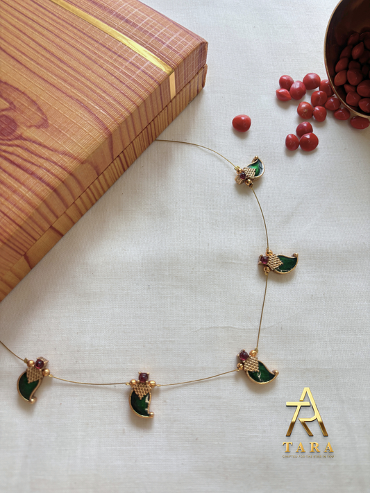 Invisible Palakka Necklace with Earrings T4